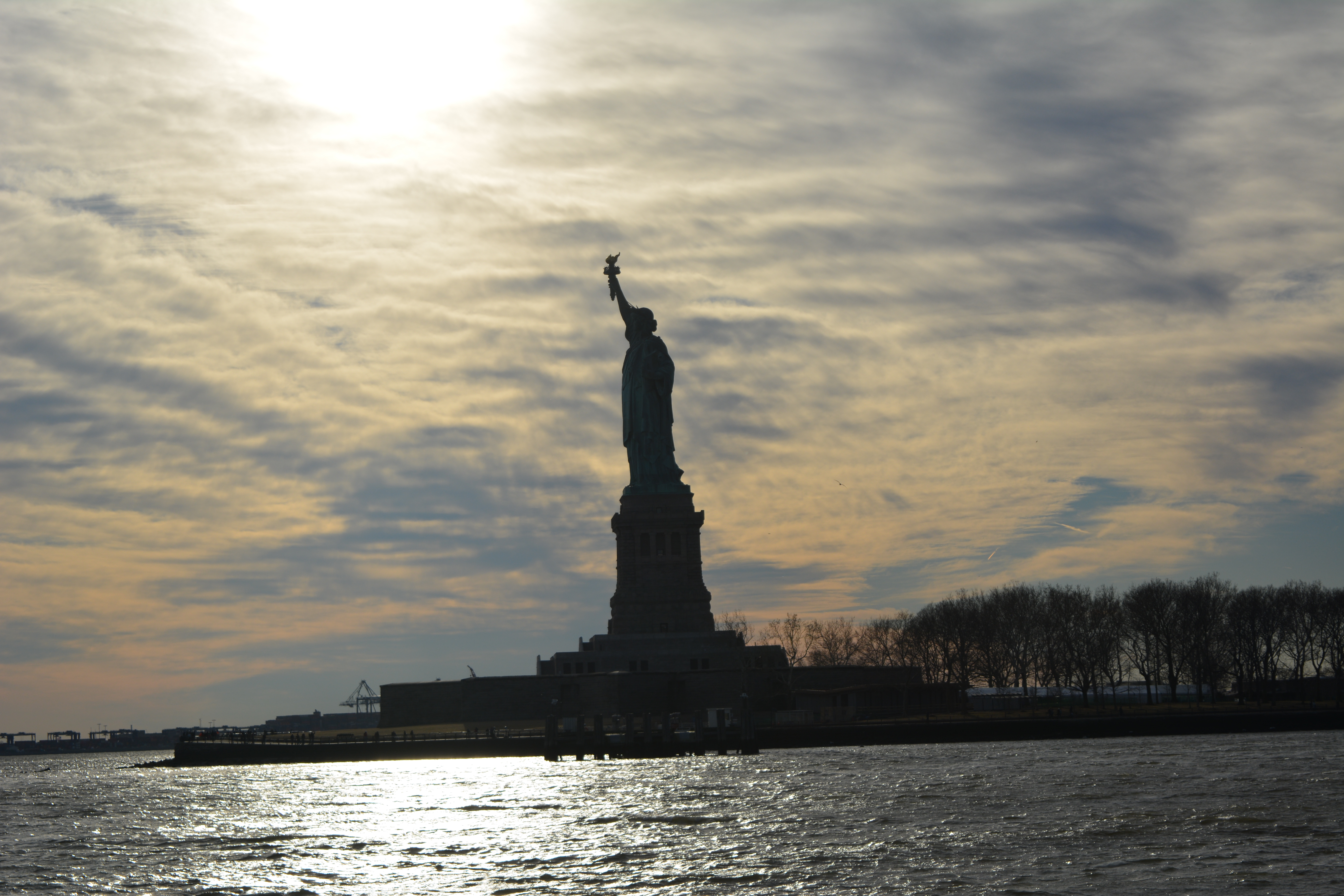 Statue Of Liberty Sunset